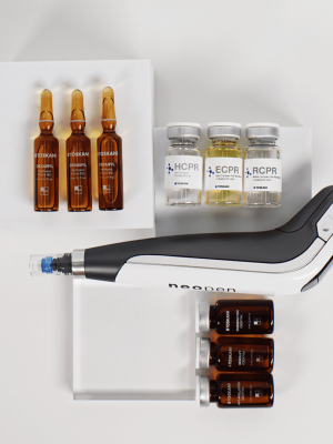 Discover Our Range of Mesoneedling Treatments for Radiant Skin An image showcasing various mesoneedling treatment products, each designed to enhance skin texture and appearance for a rejuvenated look.